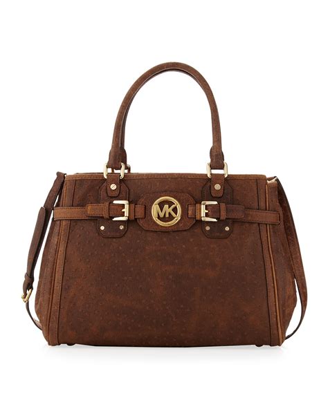 michael kors brown hudson bag|Michael Kors handbags dark brown.